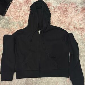 Hollister cropped back hoodie